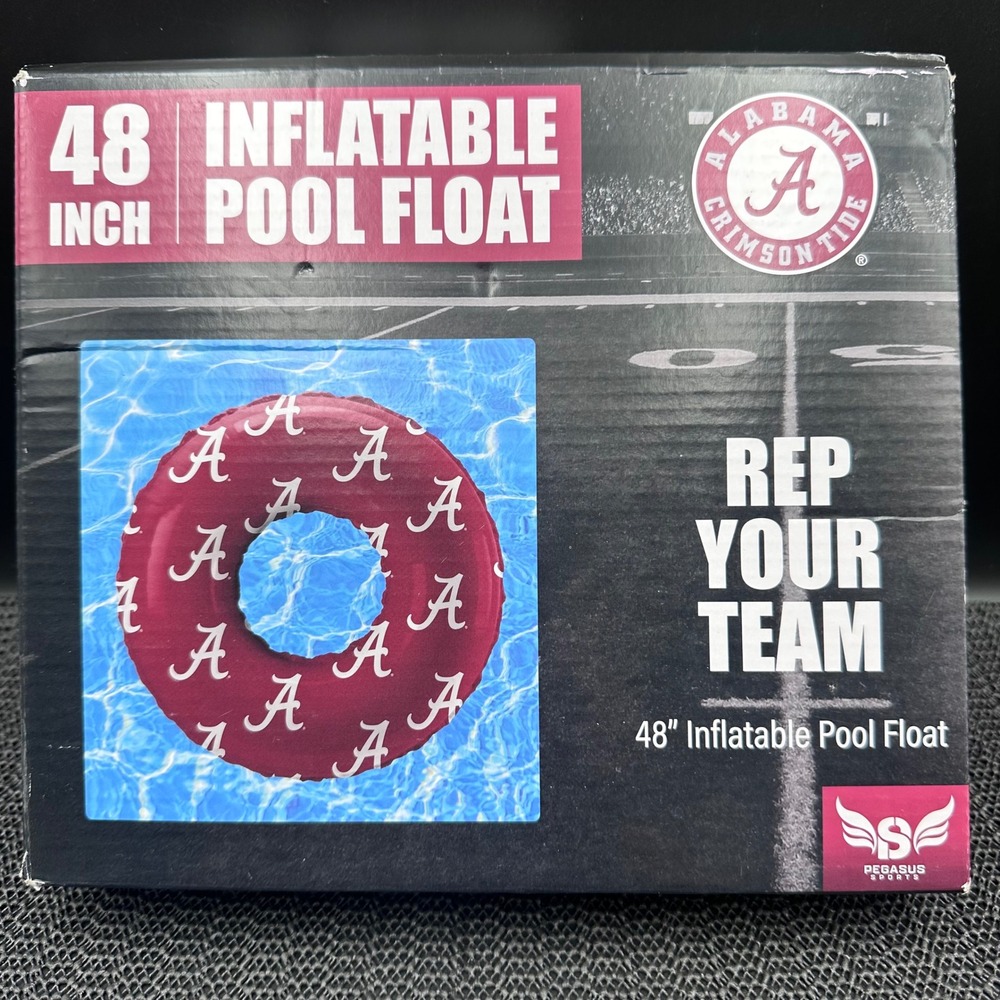 Alabama Crimson Tide 48 Inch Inflatable Pool Float Pegasus Sports NCAA Crimson